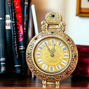Vintage Estate Endura Jeweled Pocket Watch Pendant